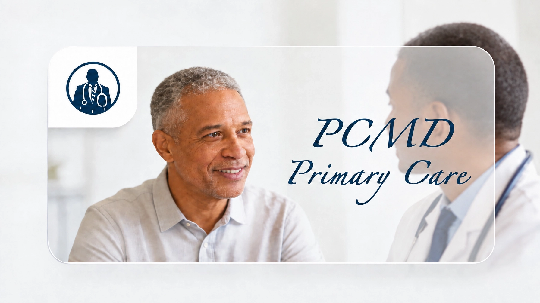 PCMD Primary Care physician and patient appointment graphic