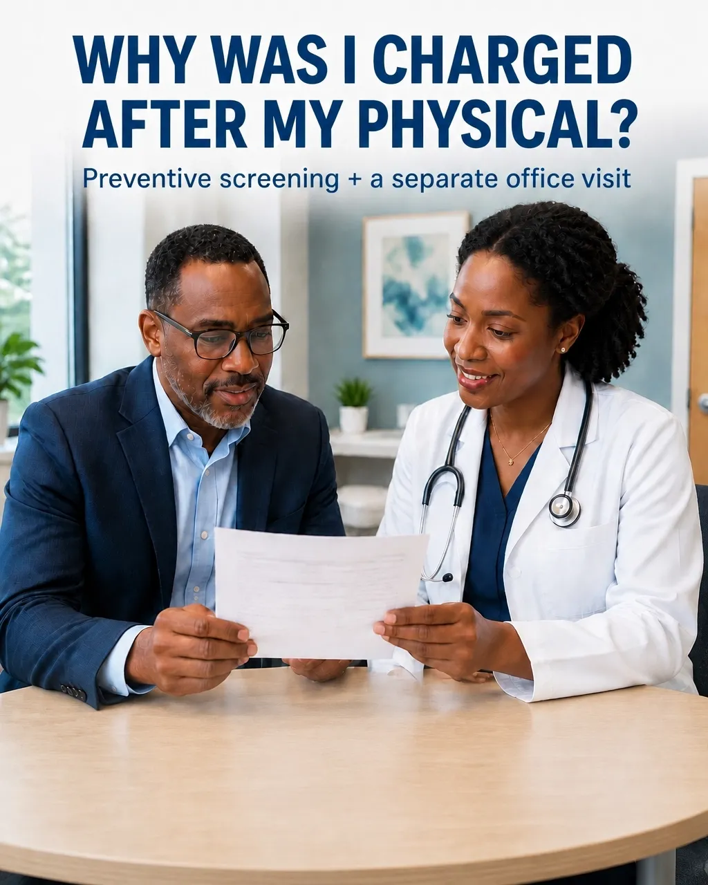 Why was I charged after my physical? Explanation of how preventive exams and separate office visits may be billed